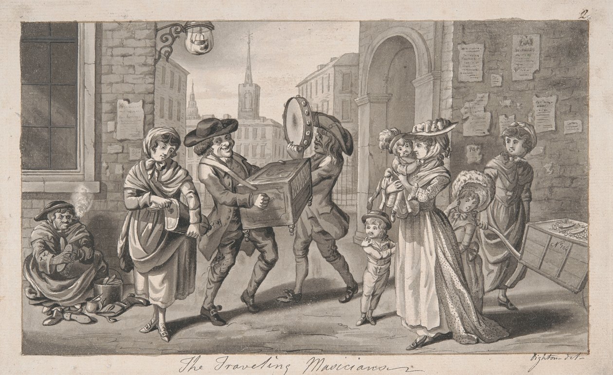 Die reisenden Musiker von Robert Dighton