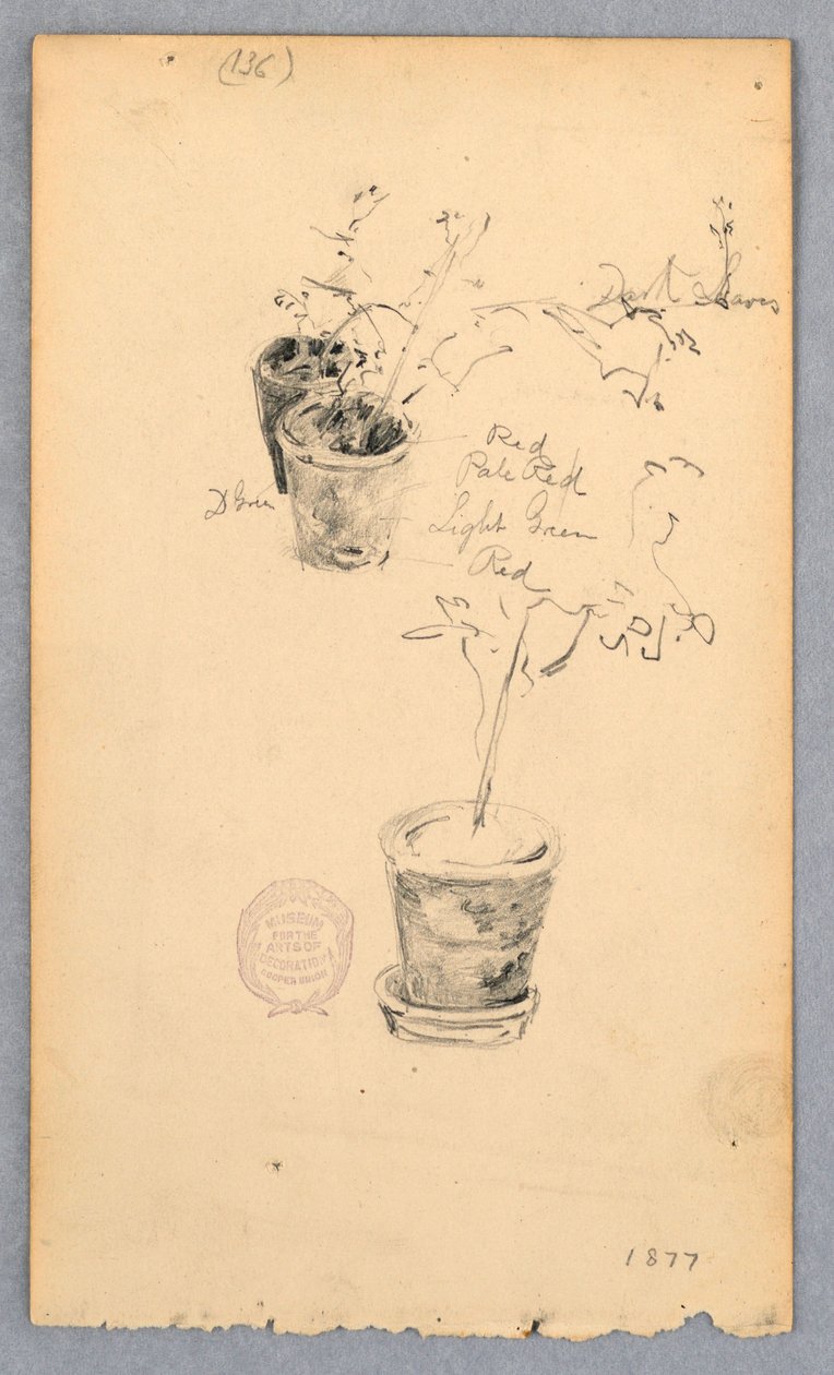 Blumentöpfe, 1877 von Robert Frederick Blum