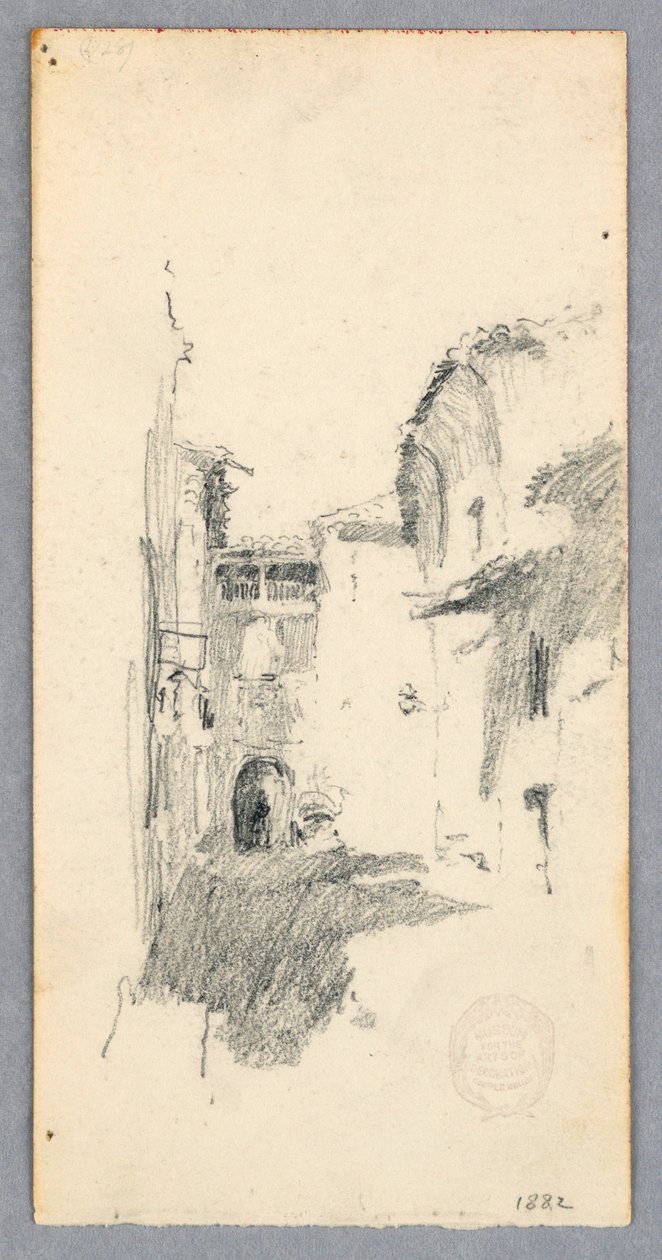 Zeichnung, Straßenszene, 1882 von Robert Frederick Blum