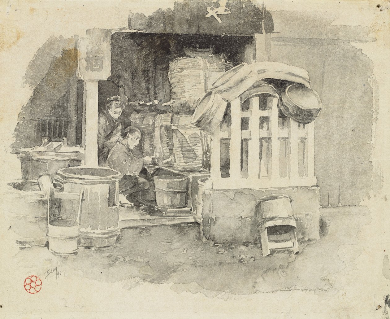 Wo Sake verkauft wird, 1890 von Robert Frederick Blum
