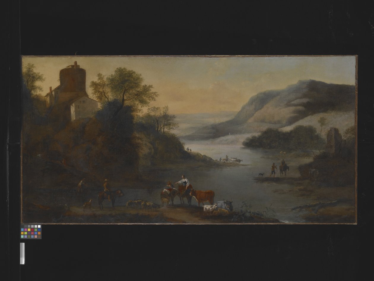 Landschaft mit Tieren von Robert Griffier