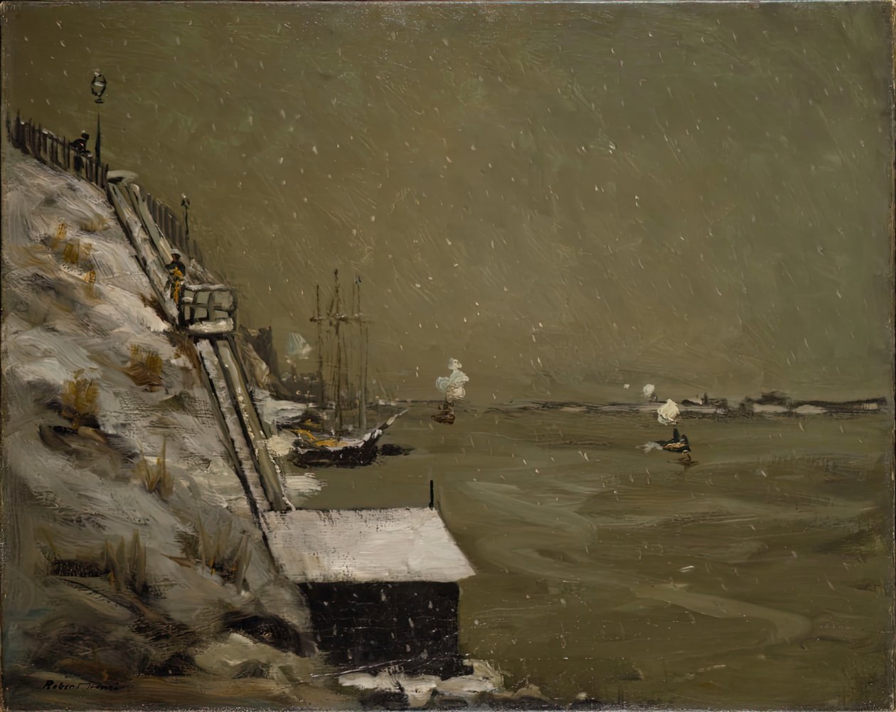 East River Ufer, Winter, 1900 von Robert Henri