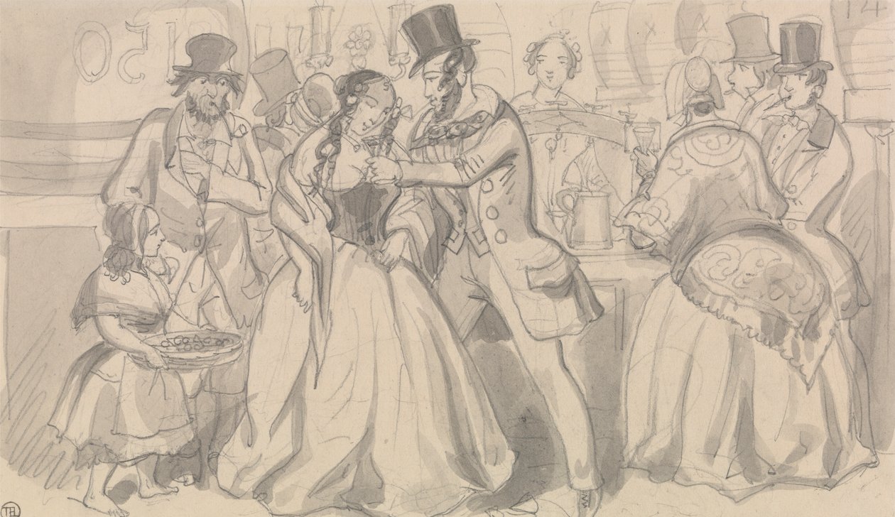 Öffentliche Erfrischung in niedriger Gesellschaft von Robert Isaac Cruikshank