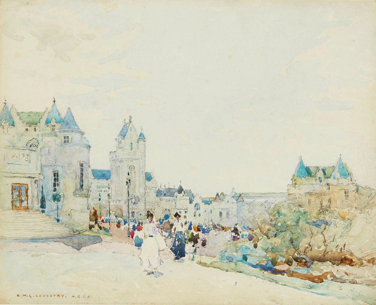 Promenade (Aquarell) von Robert McGowan Coventry