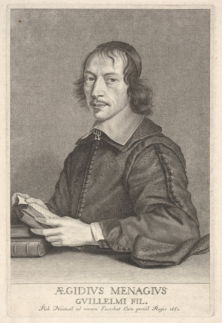 Gilles Ménage, ca. 1652 von Robert Nanteuil