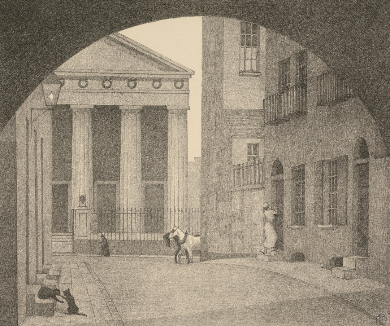 Eine Kirche in London von Robert Polhill Bevan