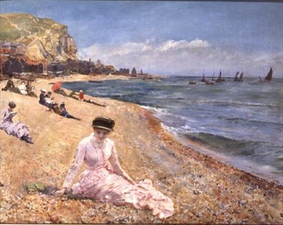 Mädchen am Strand von Robert Ponsonby Staples