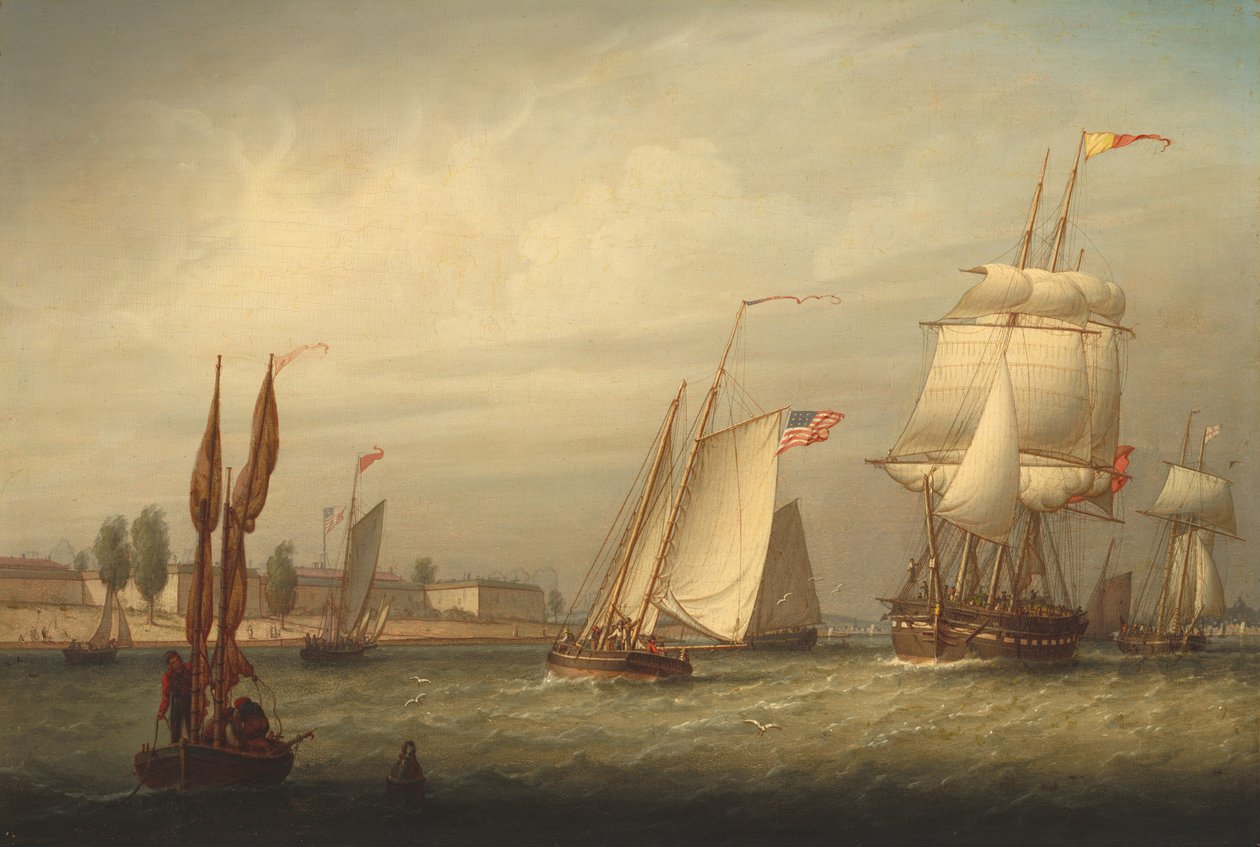 Boston Harbor, 1843 von Robert Salmon