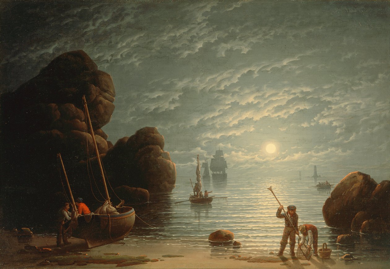 Mondlicht-Küstenszene von Robert Salmon