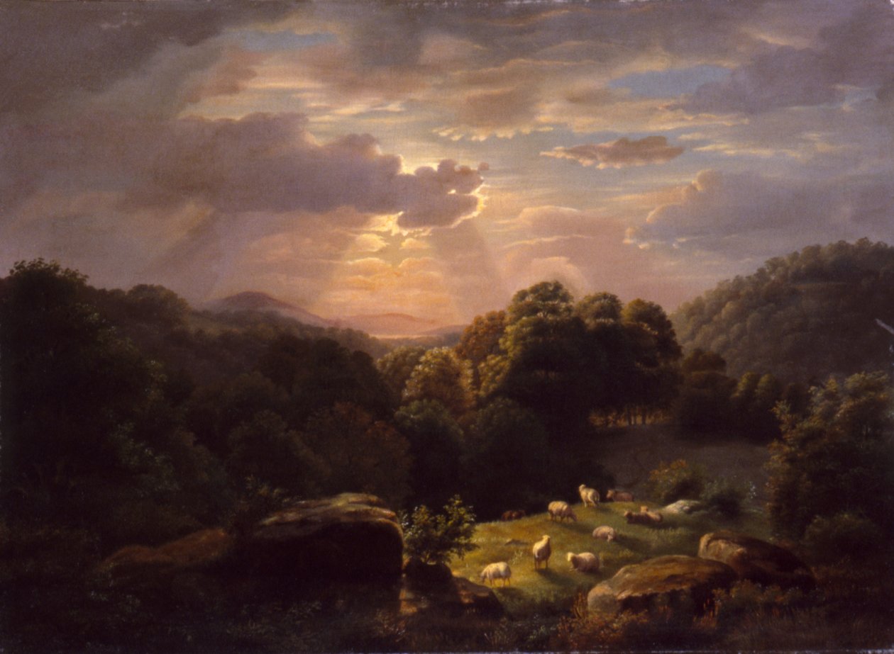 Landschaft mit Schafen, n.d. von Robert Seldon Duncanson