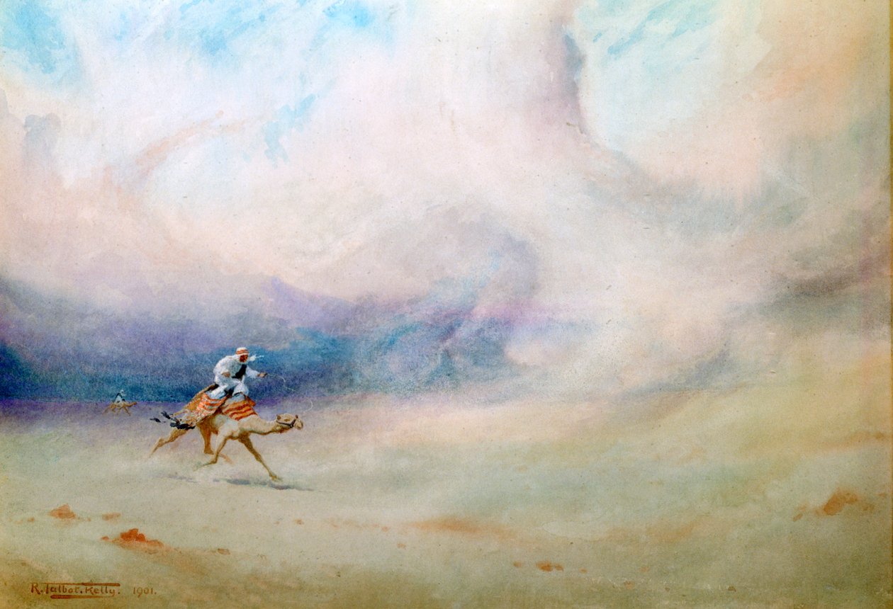 Sturm in der Wüste von Robert Talbot Kelly