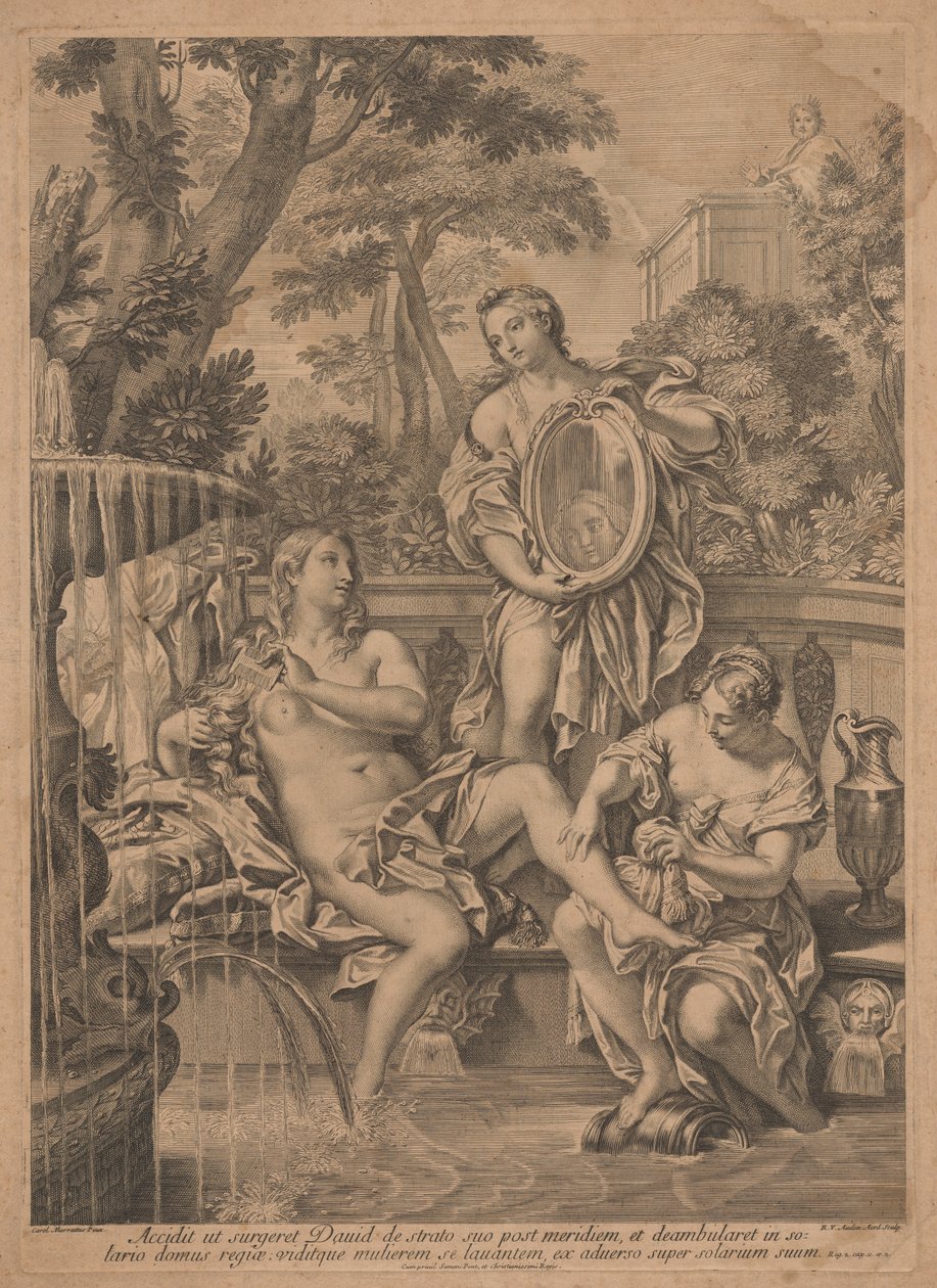 David und Bathseba von Robert van Audenaerd, after Carlo Maratta