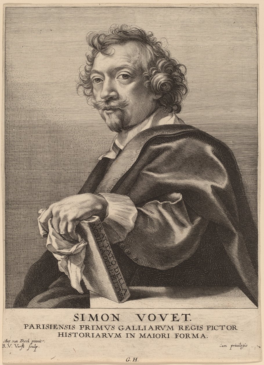 Simon Vouet von Robert van Voerst after Sir Anthony