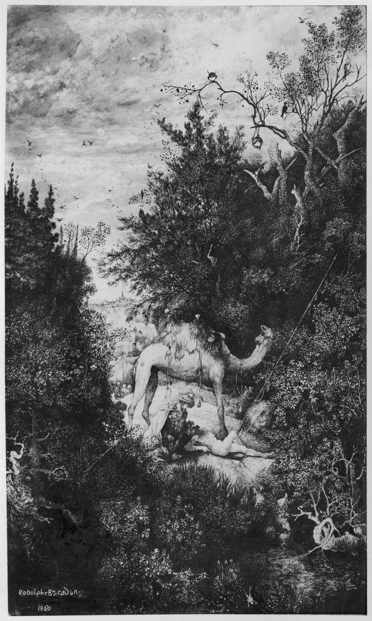 Der barmherzige Samariter, 1860 von Rodolphe Bresdin
