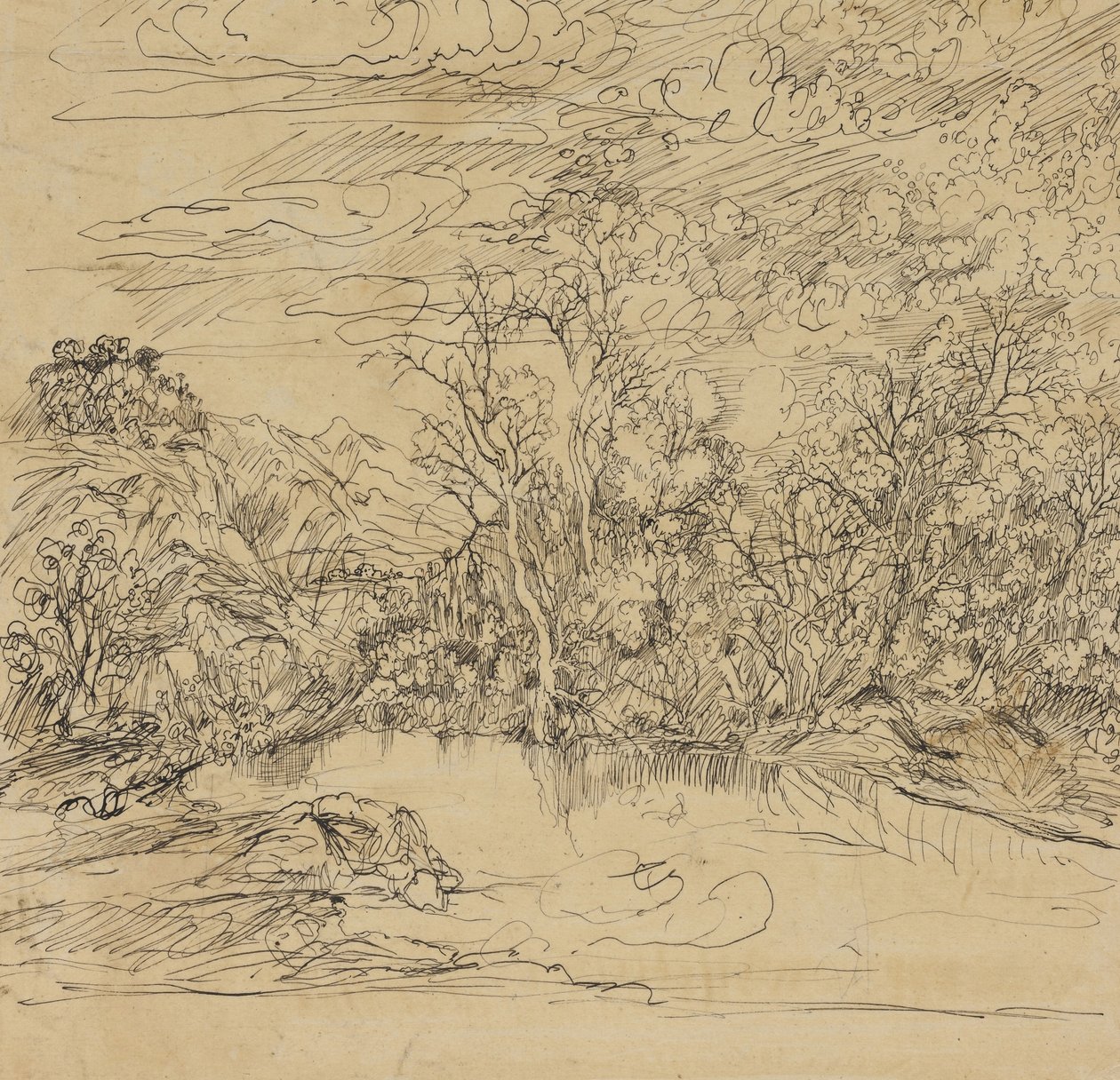 Ufer eines Teiches von Rodolphe Bresdin