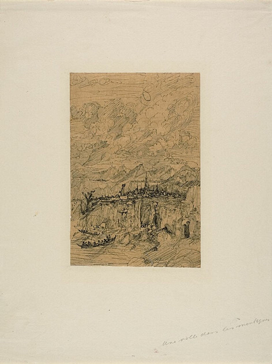Stadt in den Bergen von Rodolphe Bresdin
