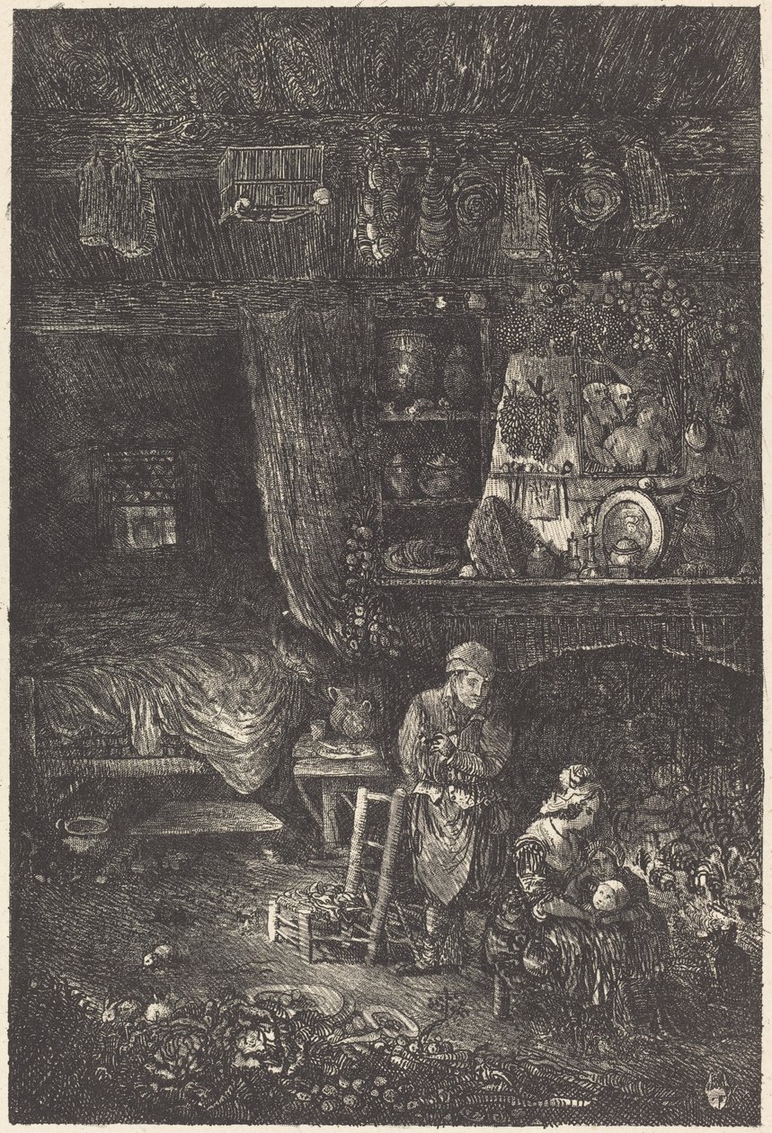 Flämisches Interieur von Rodolphe Bresdin