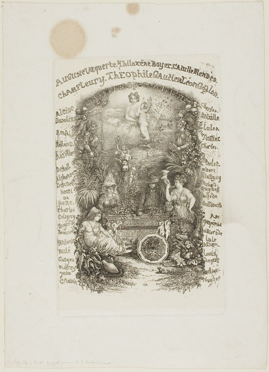 Frontispiz für die Revue Fantaisiste von Rodolphe Bresdin