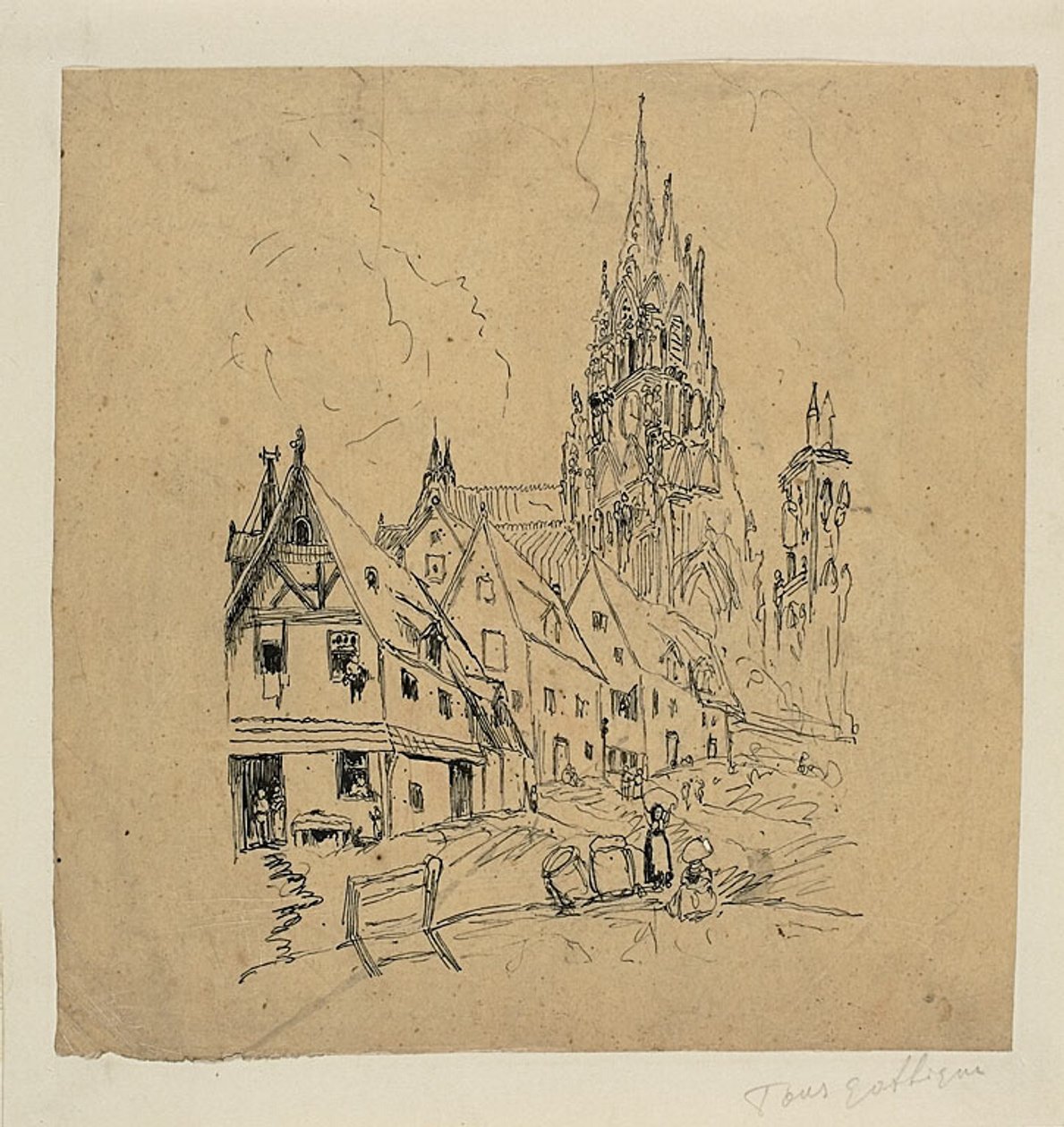 Gotische Kathedrale von Rodolphe Bresdin