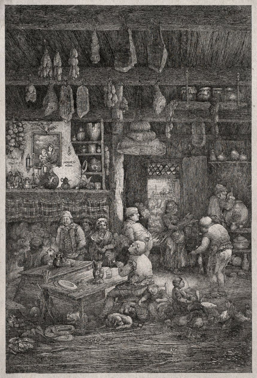 Moldawisches Interieur, 1856 von Rodolphe Bresdin