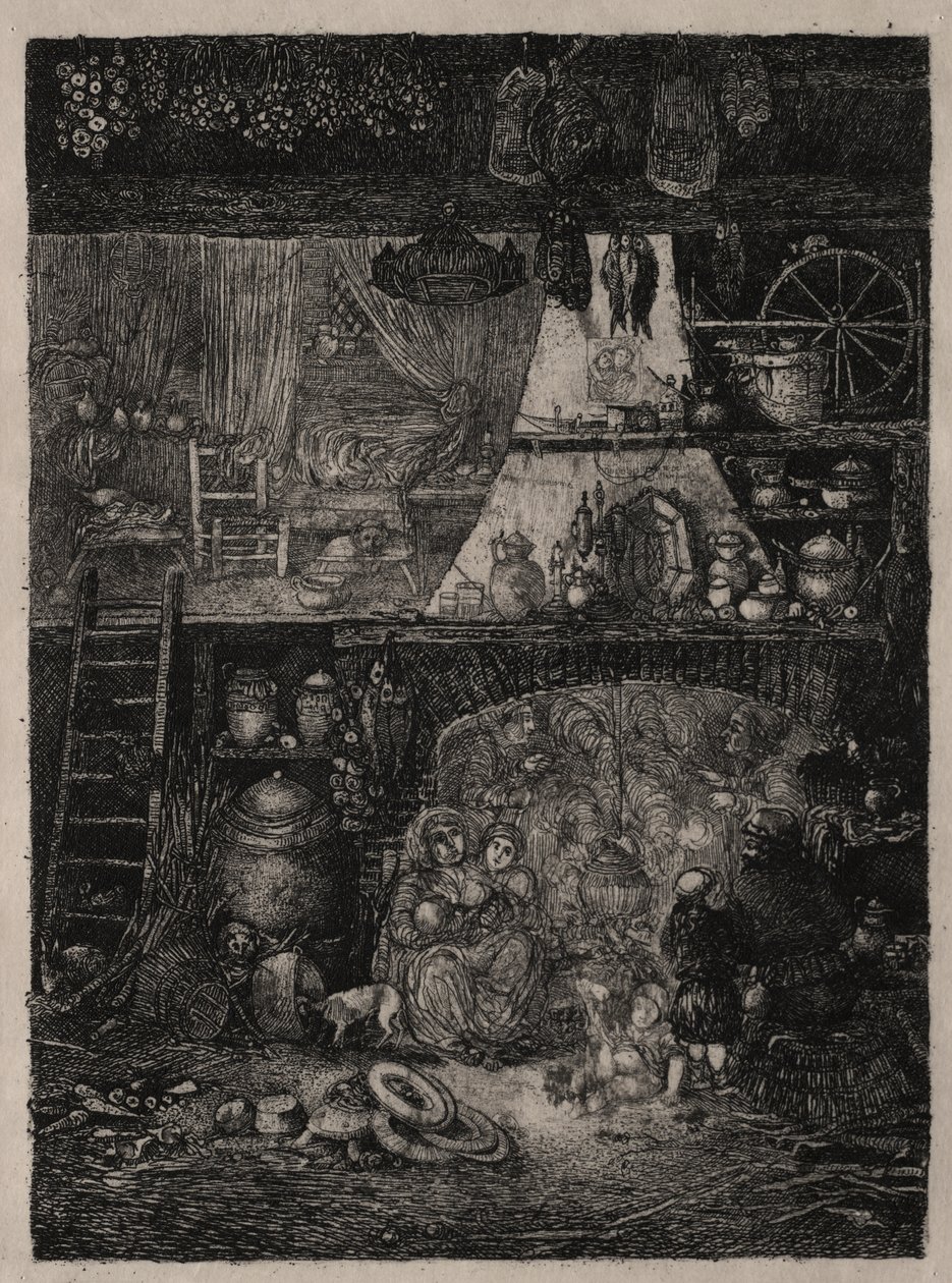 Bauerninterieur in der Haute-Garonne von Rodolphe Bresdin