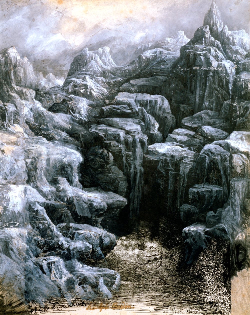 Die Felsen, um 1842-1885 von Rodolphe Bresdin