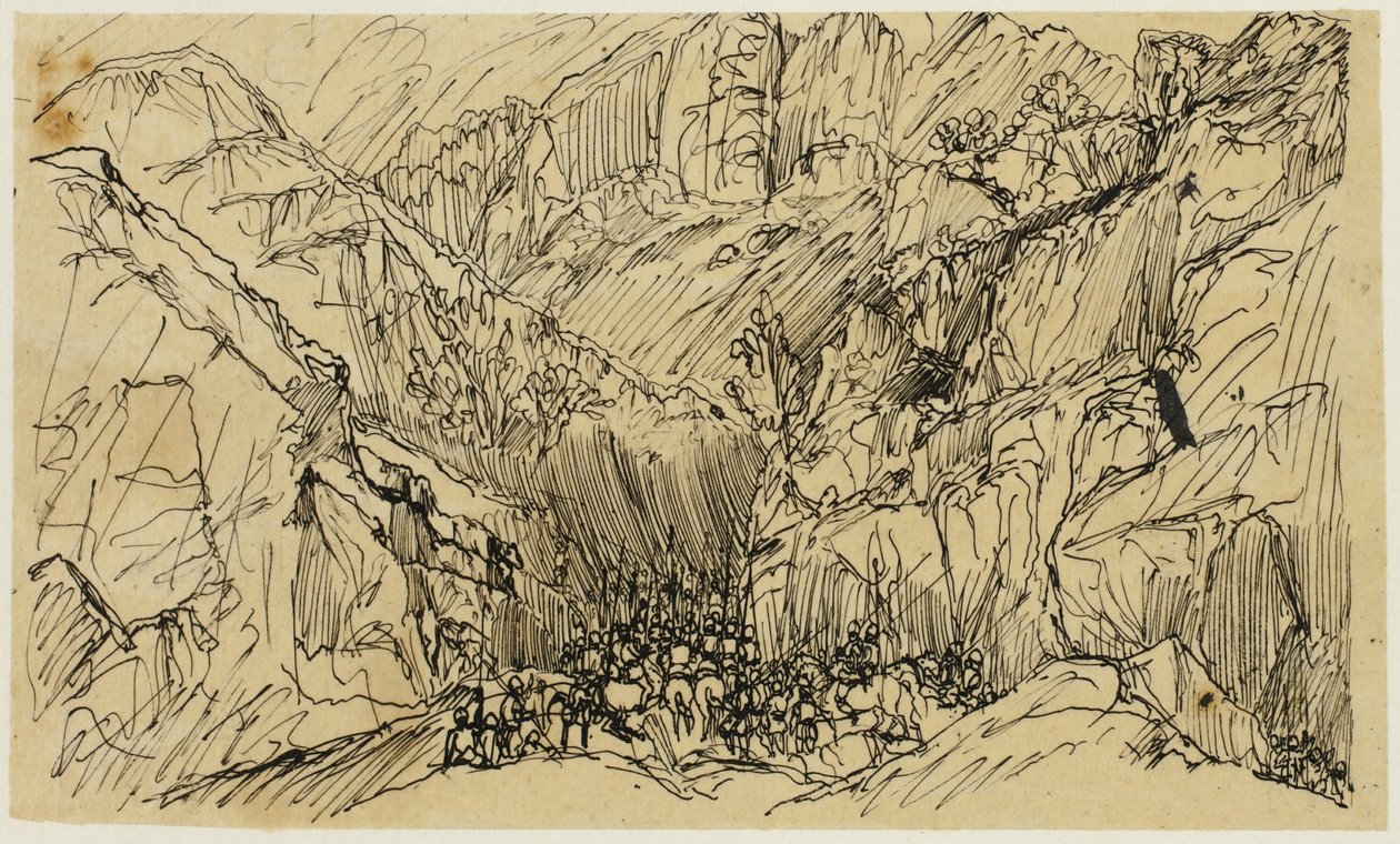 Truppen im Pass von Rodolphe Bresdin
