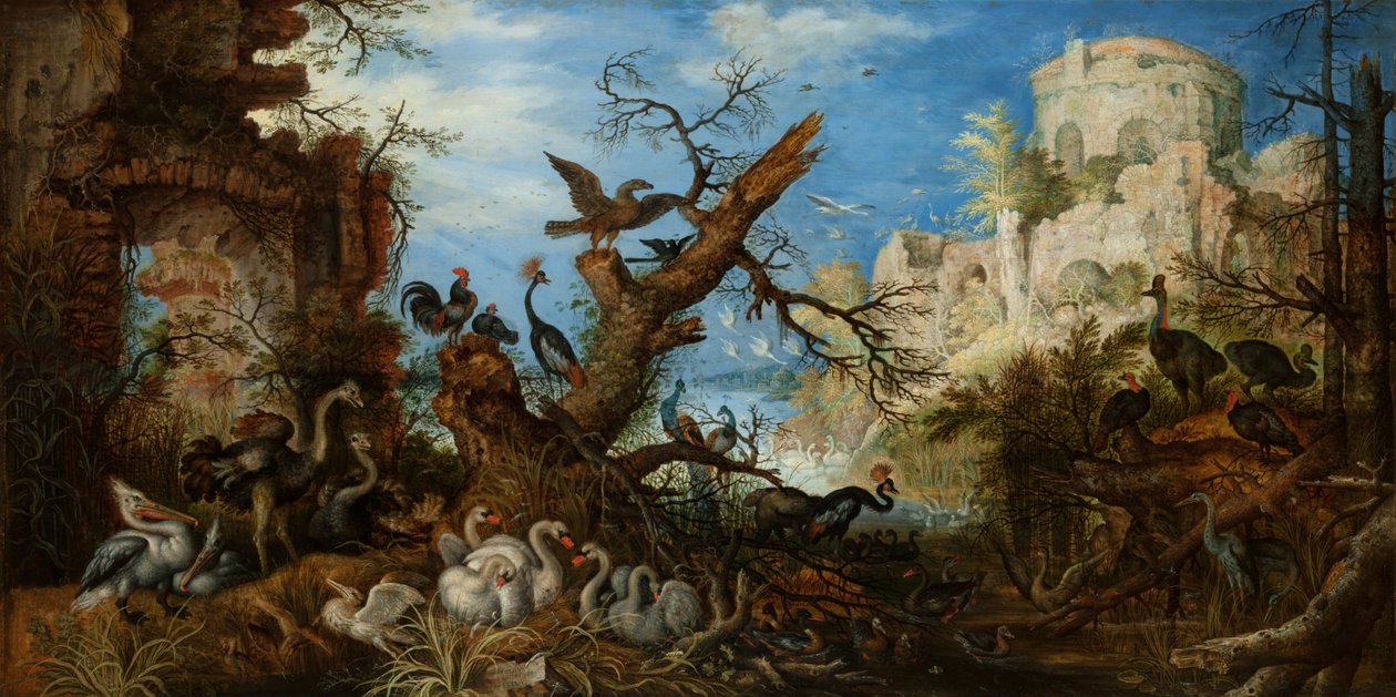 Landschaft mit Vögeln von Roelandt Jacobsz. Savery