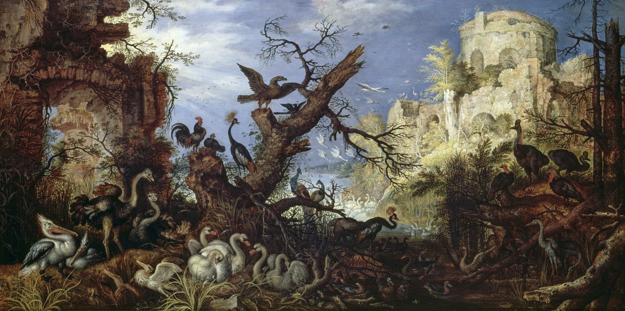 Landschaft mit Vögeln von Roelandt Jacobsz. Savery