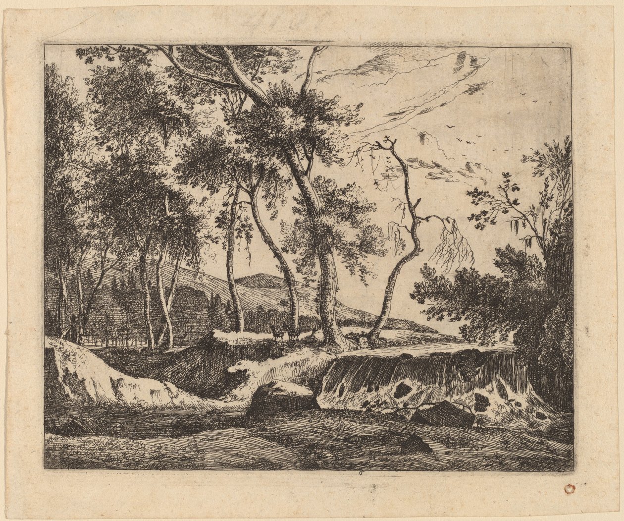 Der Wasserfall: pl.6 von Roelant Roghman and Melchior Küsel