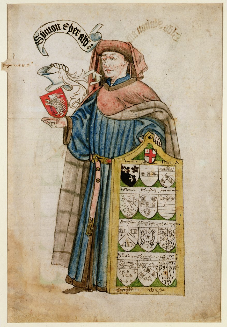 Simon Eyre in den Roben eines Londoner Stadtrats, um 1450 von Roger Leigh