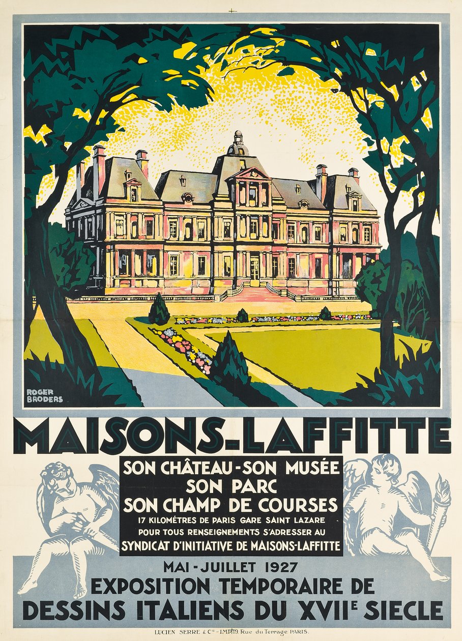 Werbeplakat für Maisons Laffitte von Roger Broders
