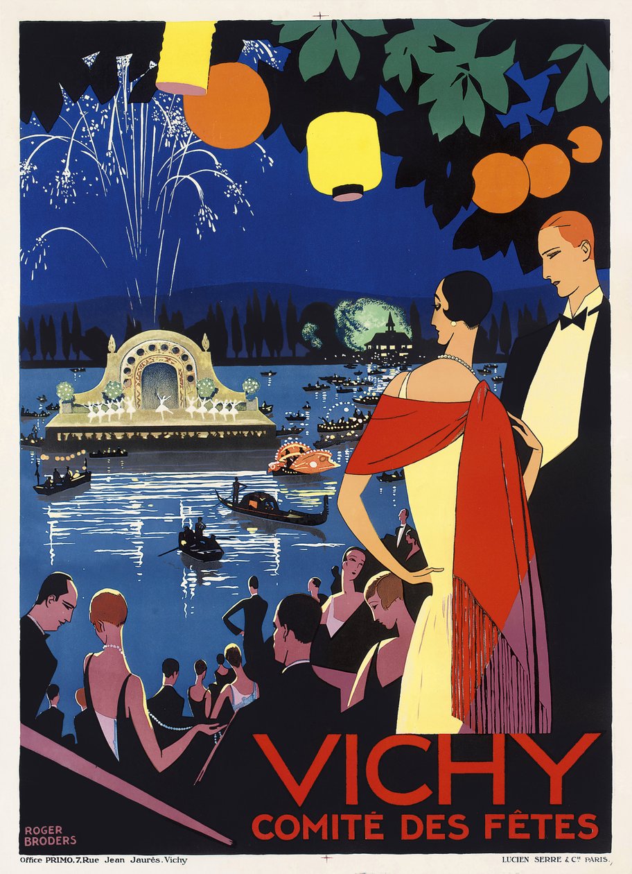 Plakatwerbung für Vichy, Frankreich, ca. 1930 von Roger Broders