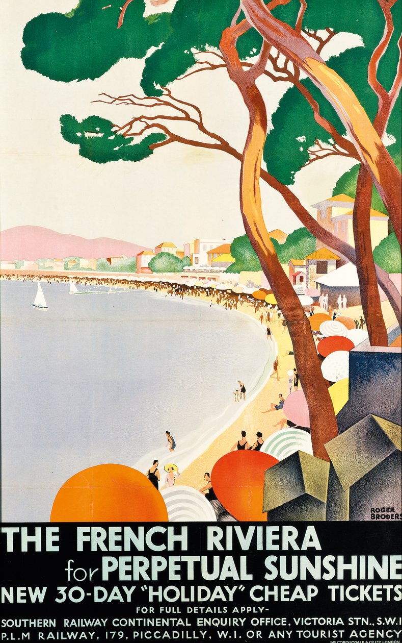 Die Französische Riviera für ewigen Sonnenschein von Roger Broders