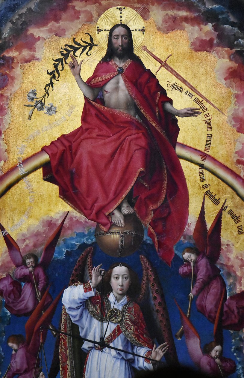 Das Jüngste Gericht - Hôtel-Dieu Beaune - (Detail) von Rogier van der Weyden