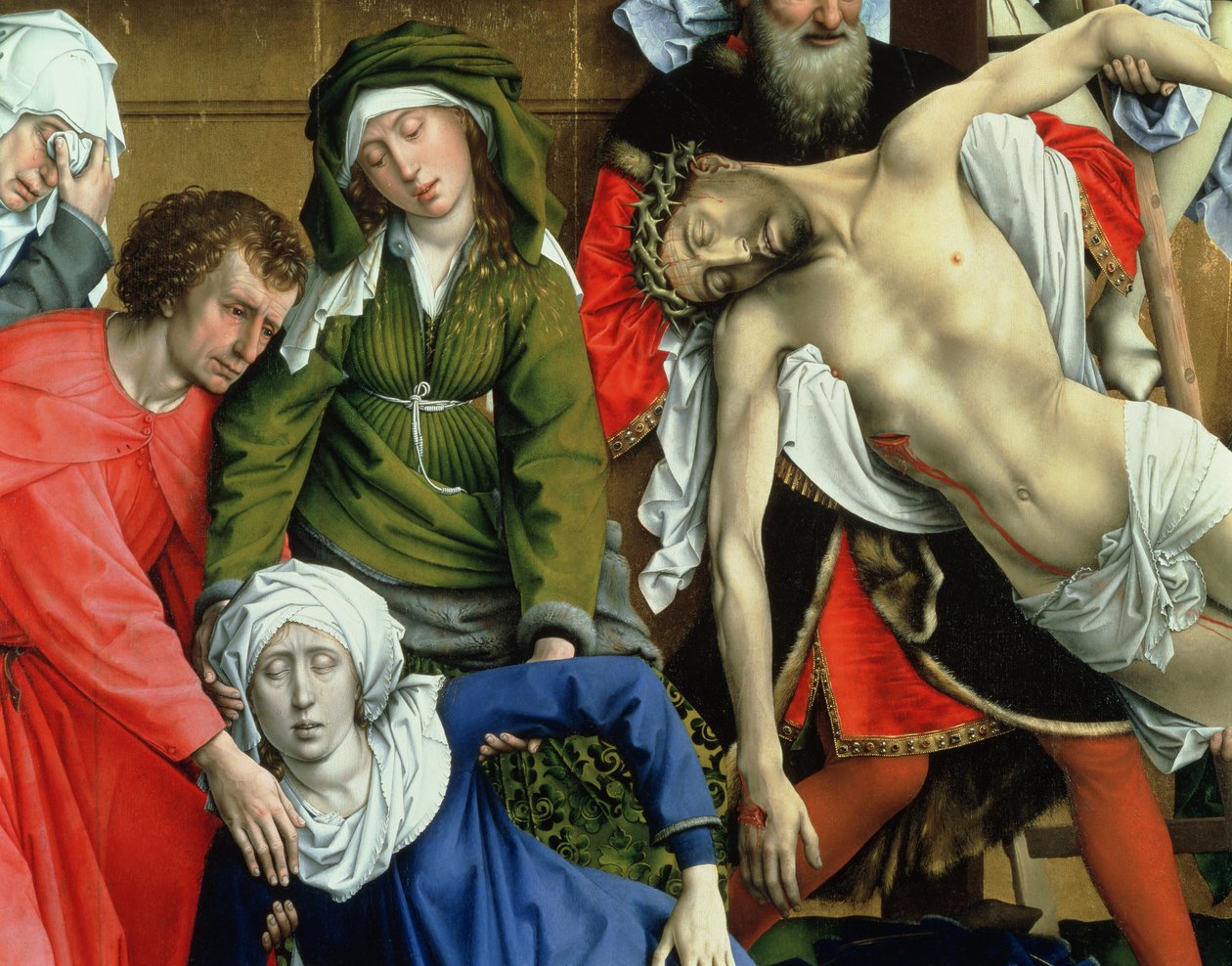 Kreuzabnahme, 1435 (Detail) von Rogier van der Weyden