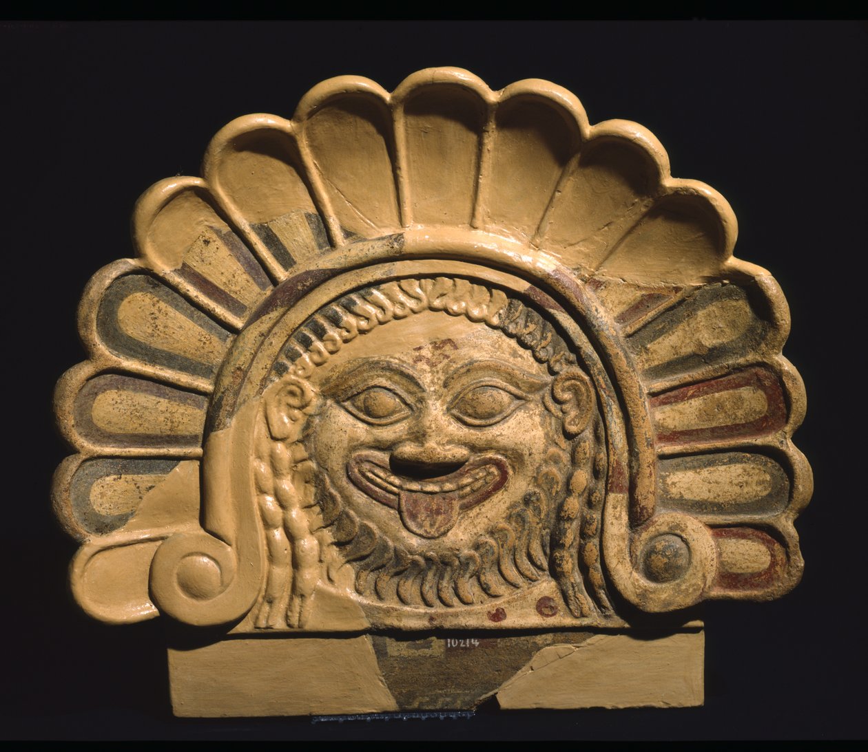 Antefix vom Tempel der Mater Matuta in Satricum, Latium, Italien (Terrakotta) von Roman