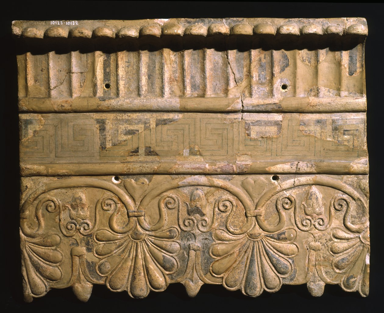 Antefix vom Tempel der Mater Matuta in Satricum, Latium, Italien (Terrakotta) von Roman