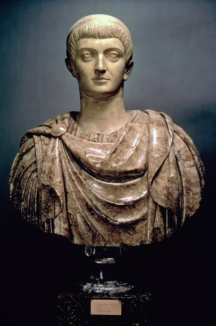 Konstantin I (ca. 274-337) ca. 350 n. Chr. (Marmor) von Roman