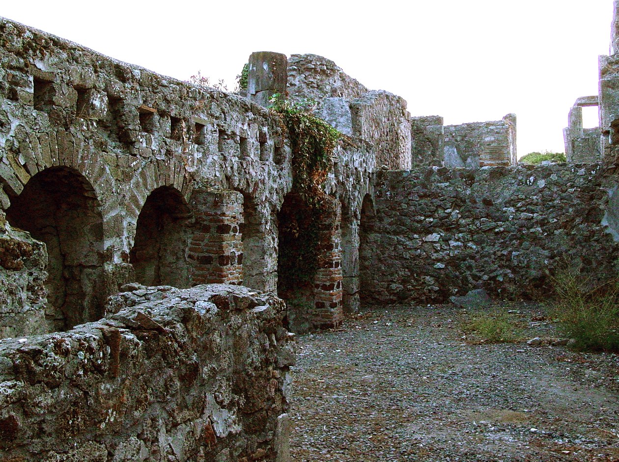Hof eines zerstörten Hauses von Roman