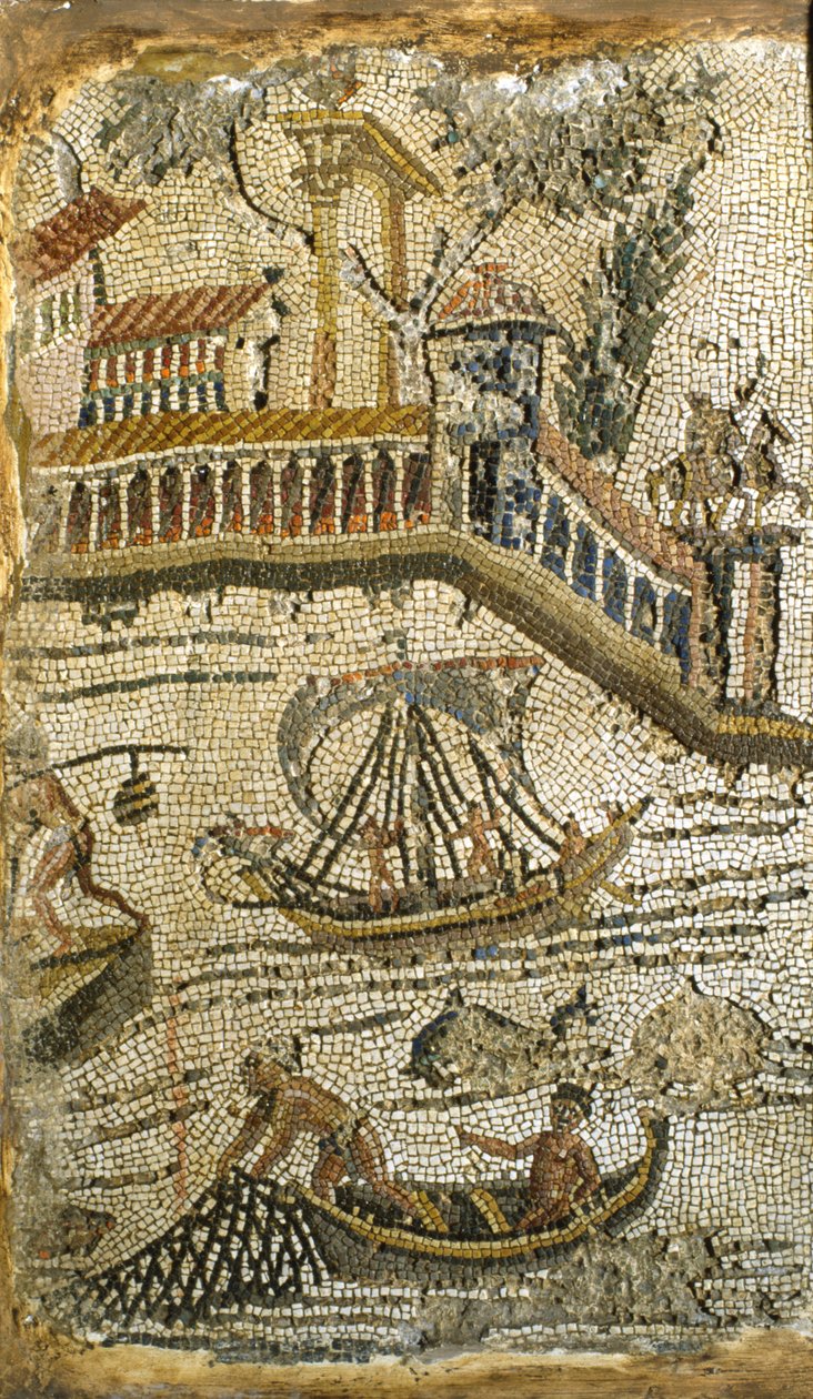 Angelszene (Mosaik) von Roman