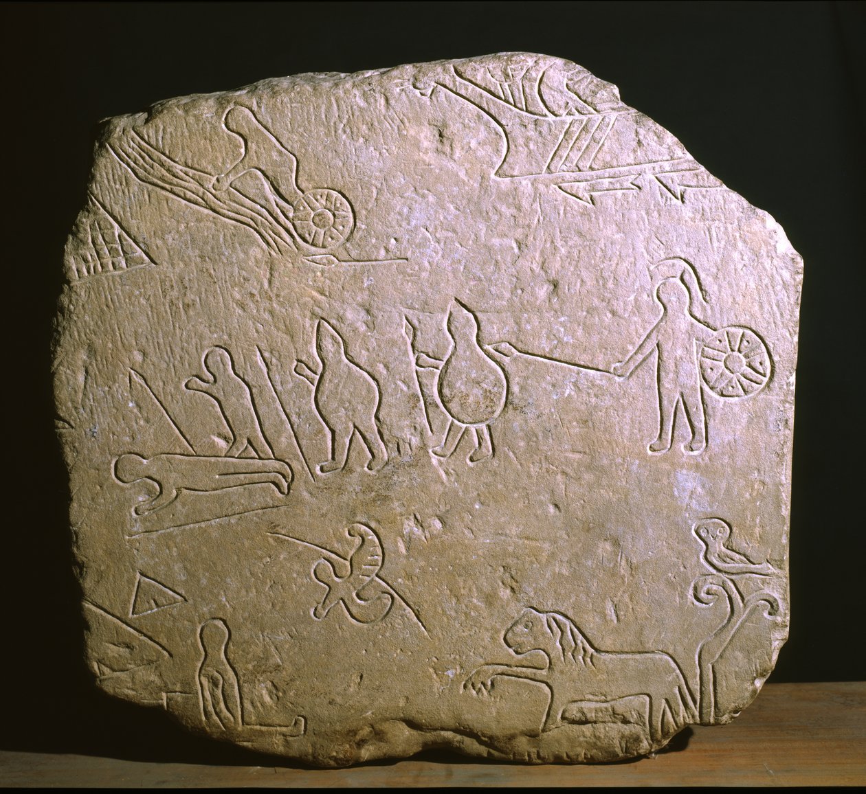 Grabstele mit Jagd- und Kampfszenen, Novilara von Roman