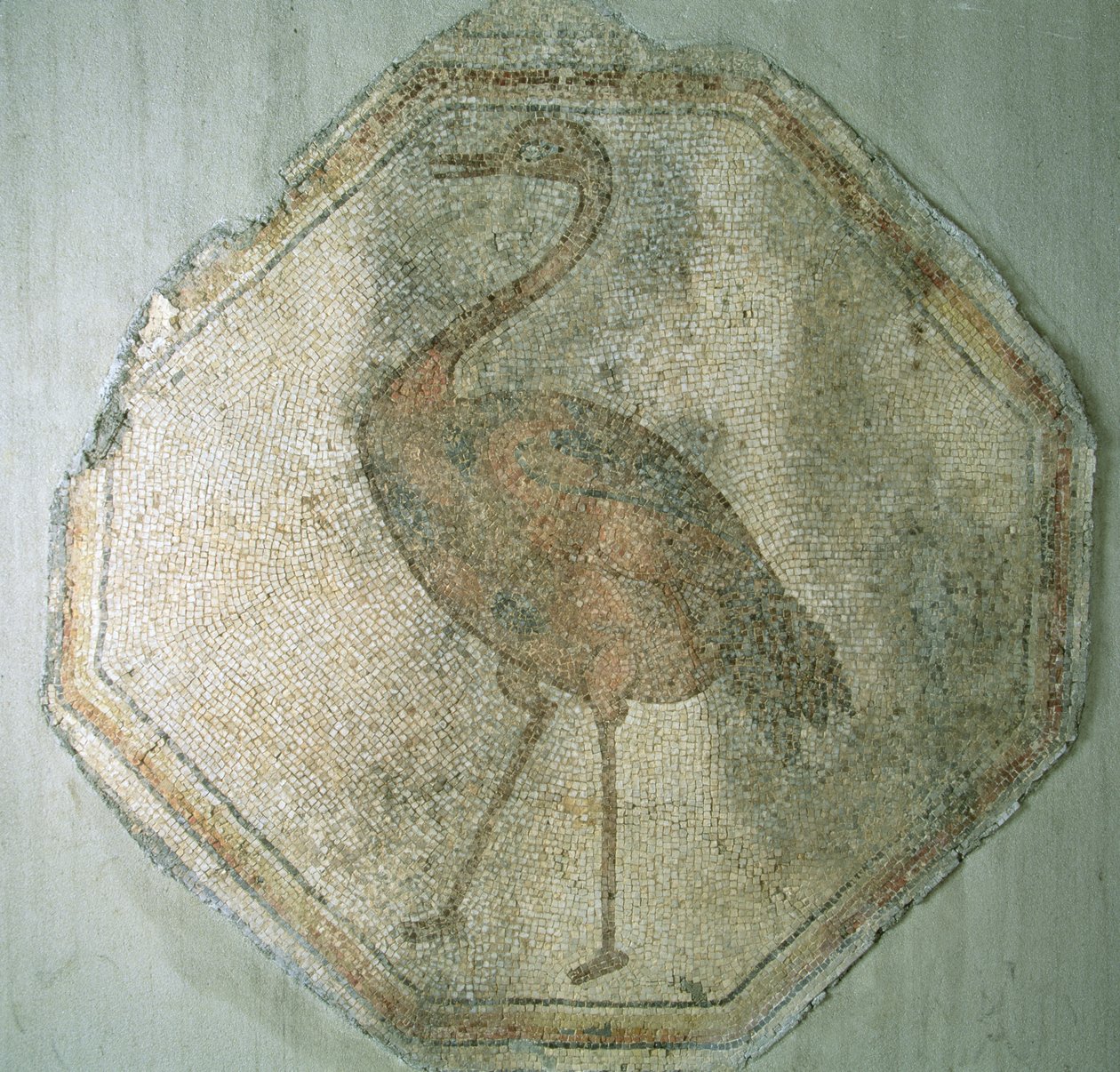 Mosaik, das einen Strauß darstellt, aus Salkim, Türkei von Roman