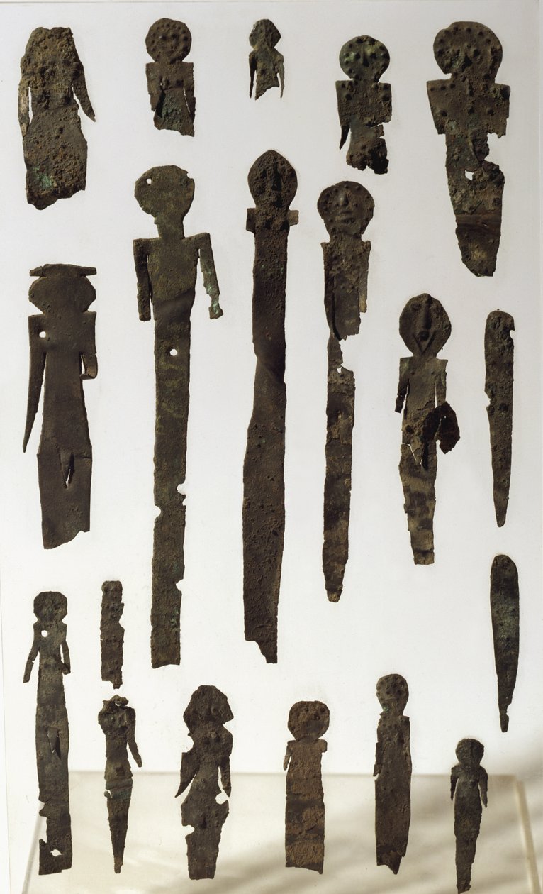 Tafel mit Figuren, aus Lamina (Bronze) von Roman