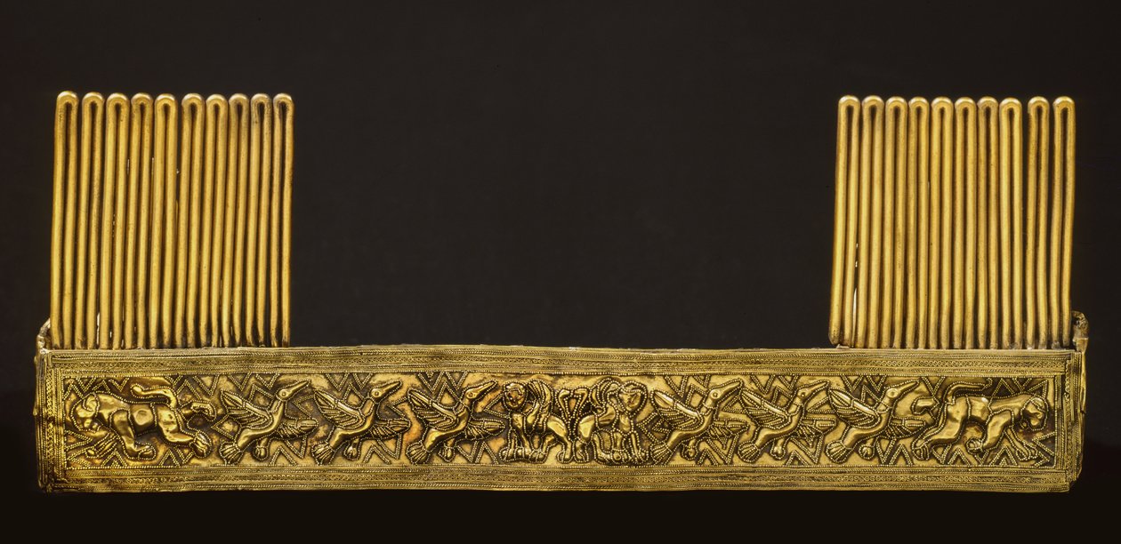 Piastra, aus dem Grab von Bernardini di Palestrina (Bronze) von Roman