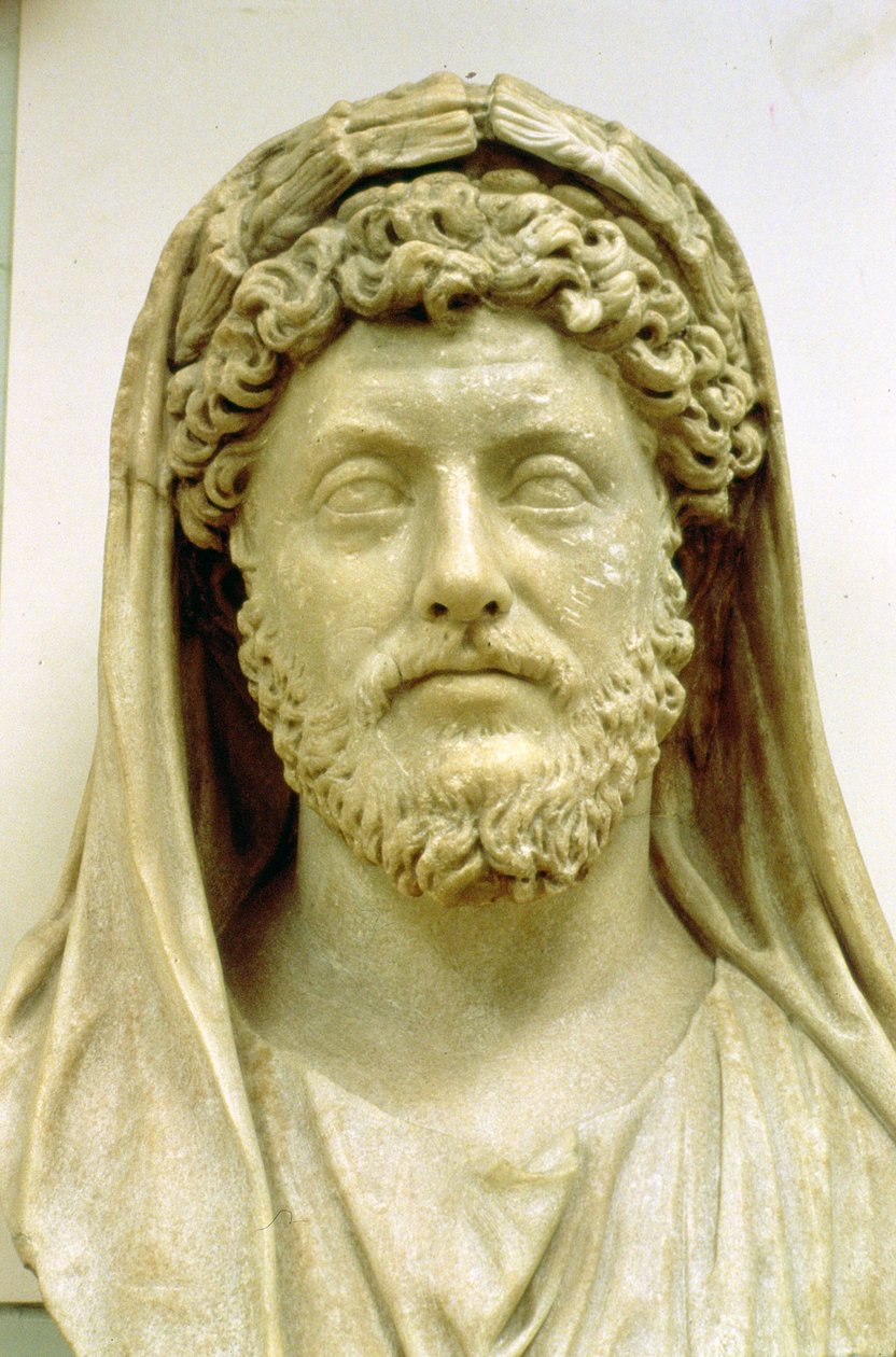 Porträtbüste von Marcus Aurelius (121-180 n. Chr.) von Roman