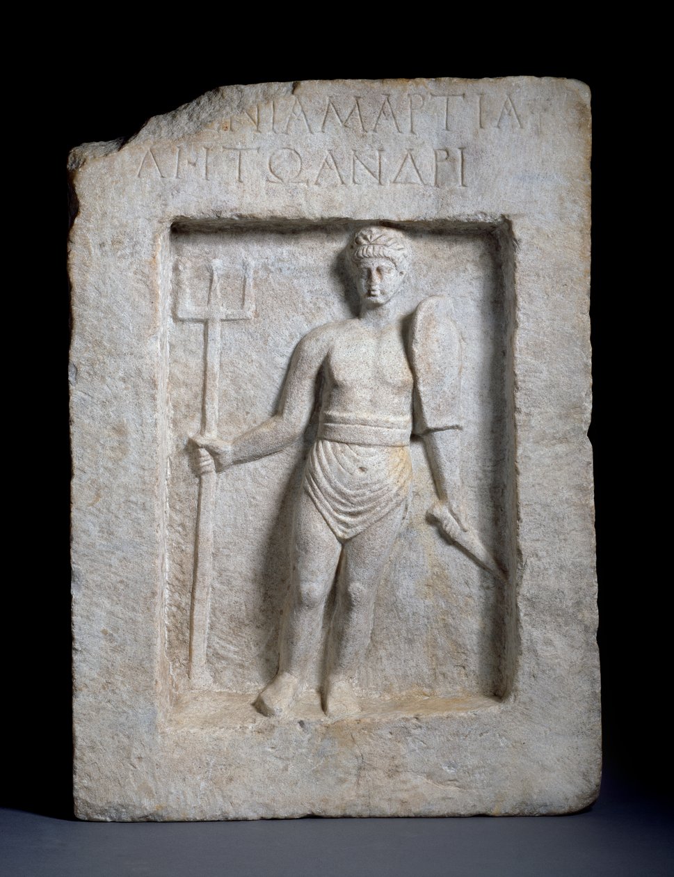 Relief eines Gladiators aus Smyrna von Roman