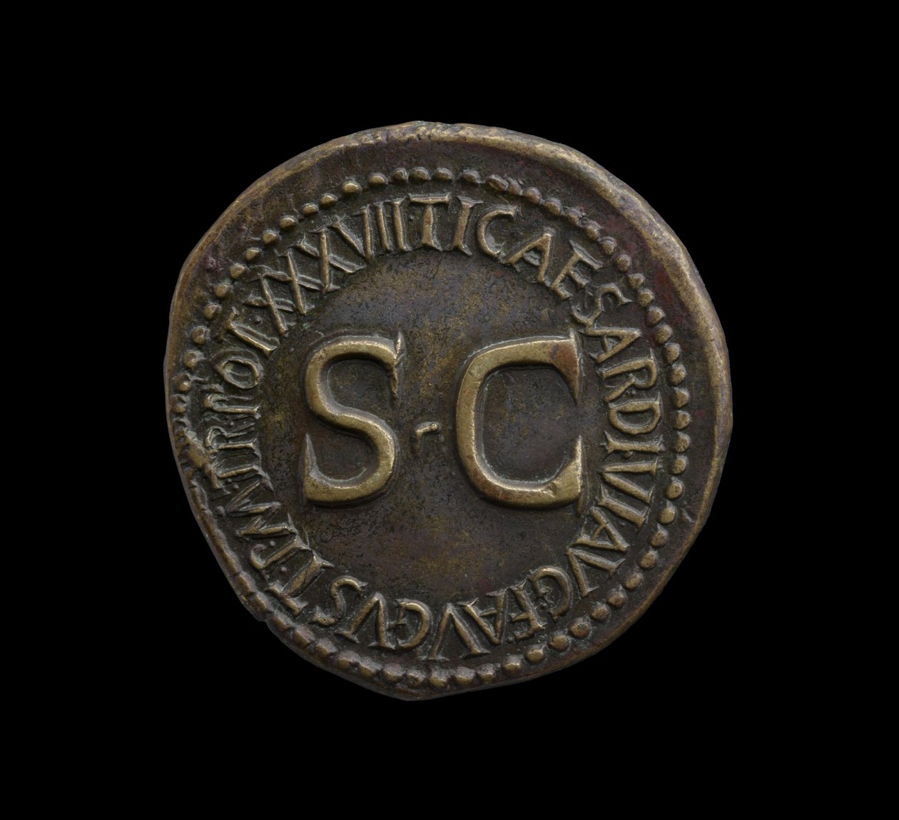 Römische Kaiserliche Münze aus Rom, 35-36 n. Chr. von Roman