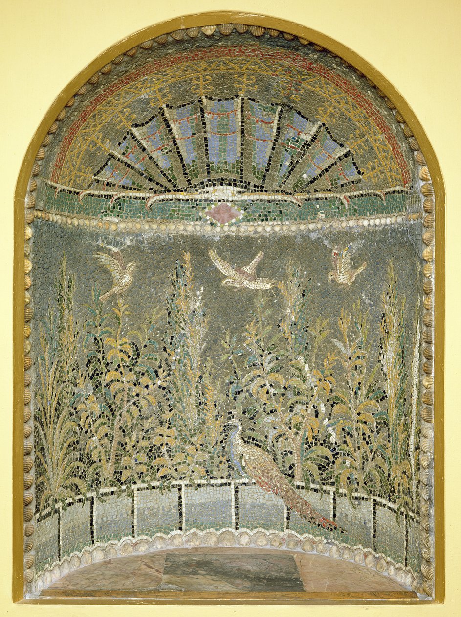 Römische Mosaikbrunnen-Nische, ca. 1. Jh. n. Chr. von Roman