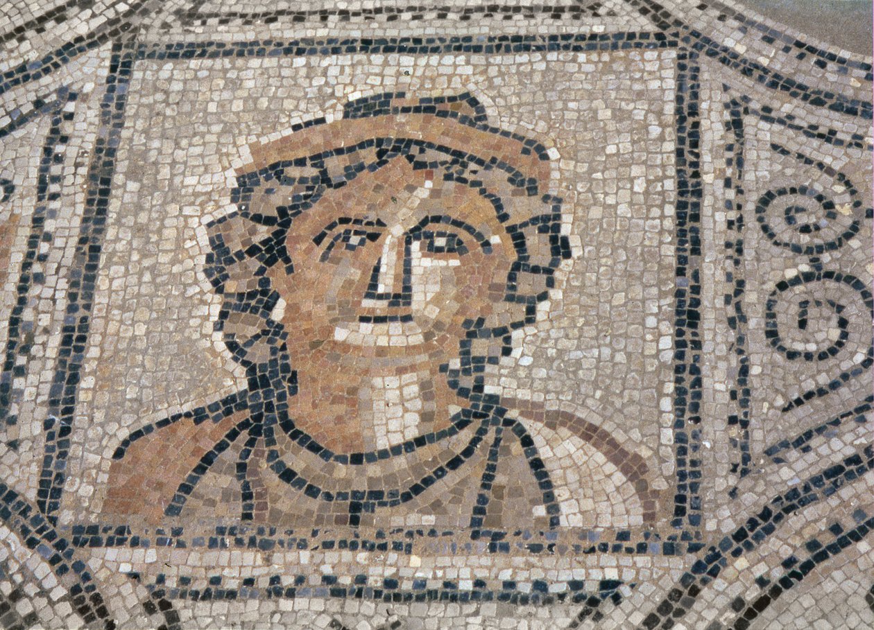 Römische Frau, vom Boden eines Hauses (Mosaik) von Roman